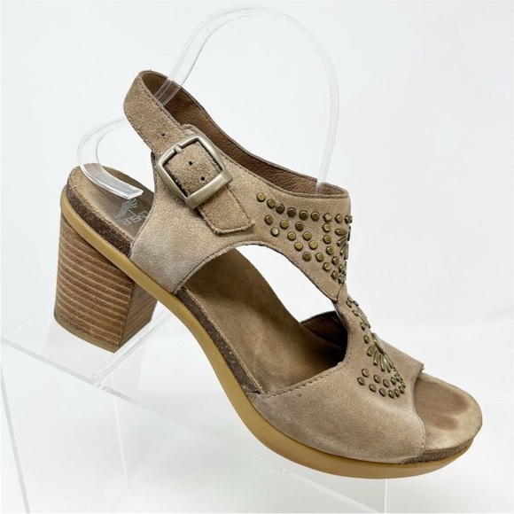 DANSKO DEANDRA HEELED SUEDE SHIMMER SANDALS EURO 40 (9.5-10) - Picture 6 of 13